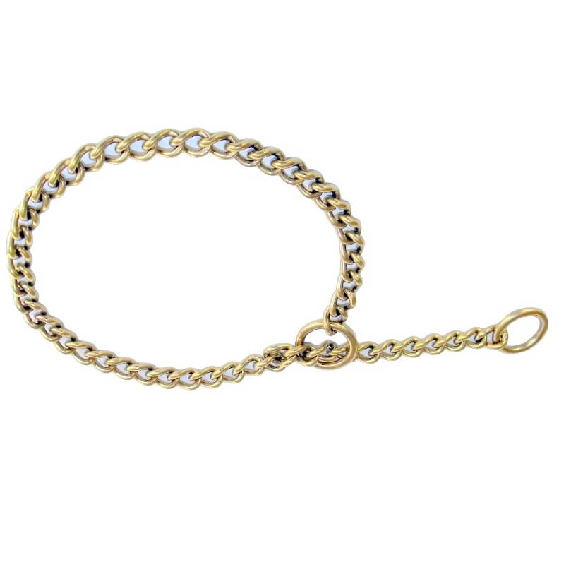 solid brass dog choke chain